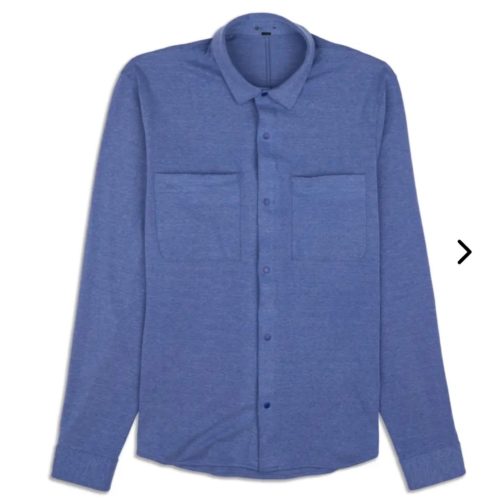 lululemon athletica Men's Blue Casual Button-Down Shirt